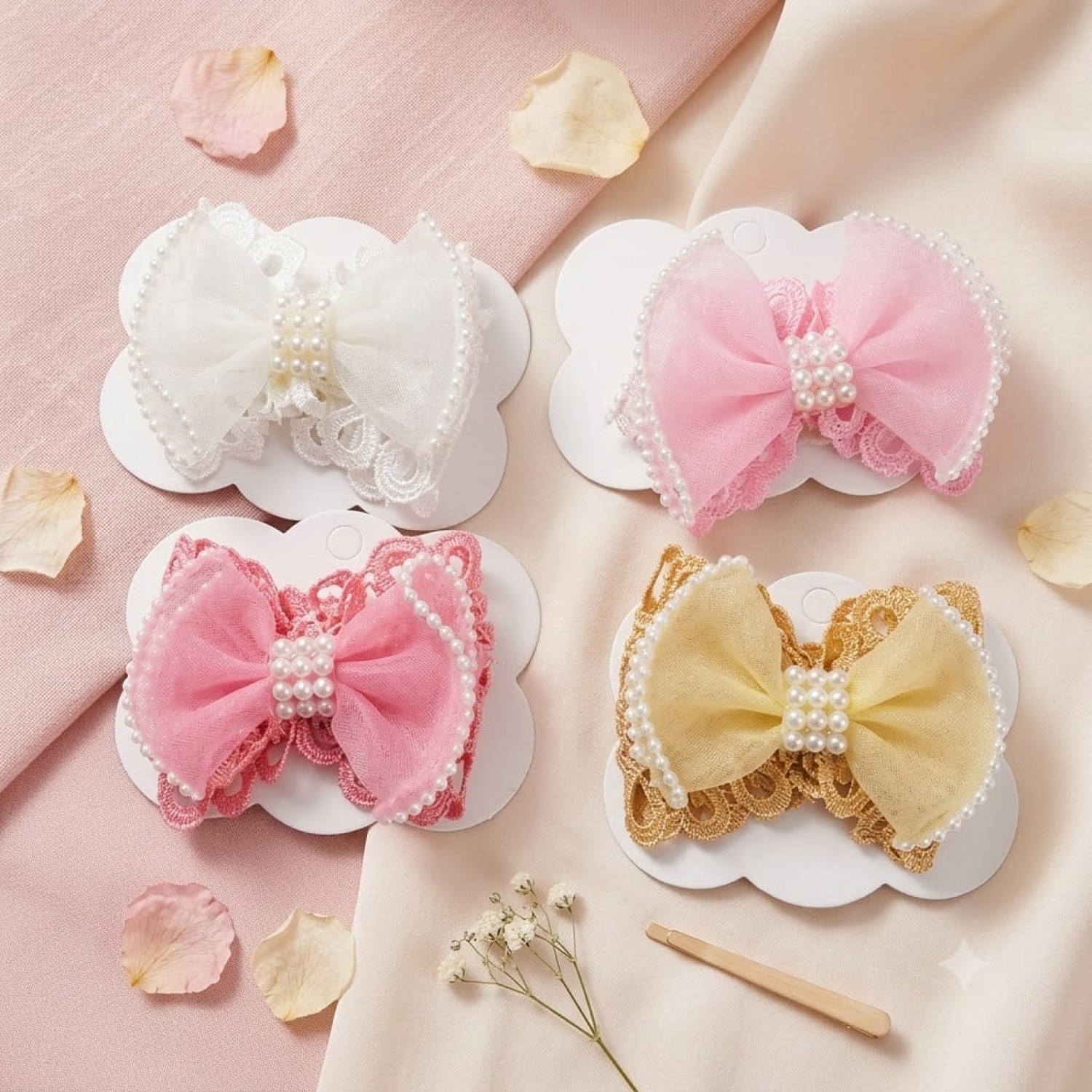 Fashion Alley Bow design hair pins for women pack of 12