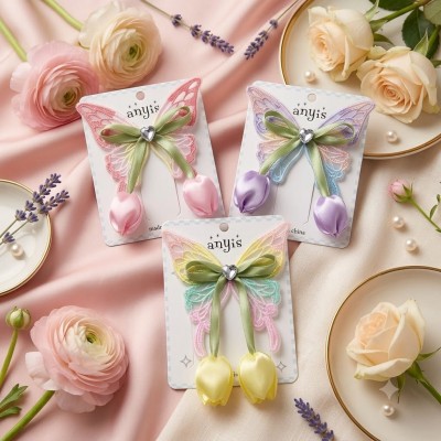 Fashion Alley Tulip Butterfly design Hair Pin For Women Pack Of 12 Pc