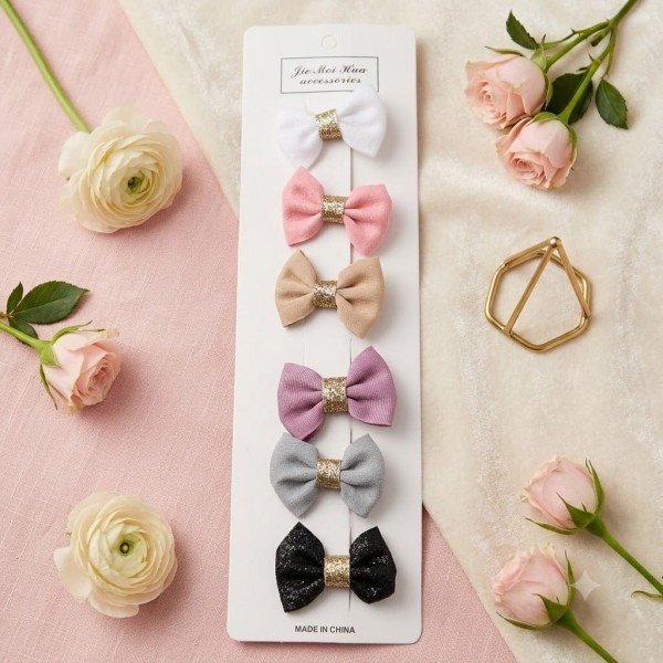 Fashion Alley Bow Design Hair Pin For Women Pack Of 12 Pc