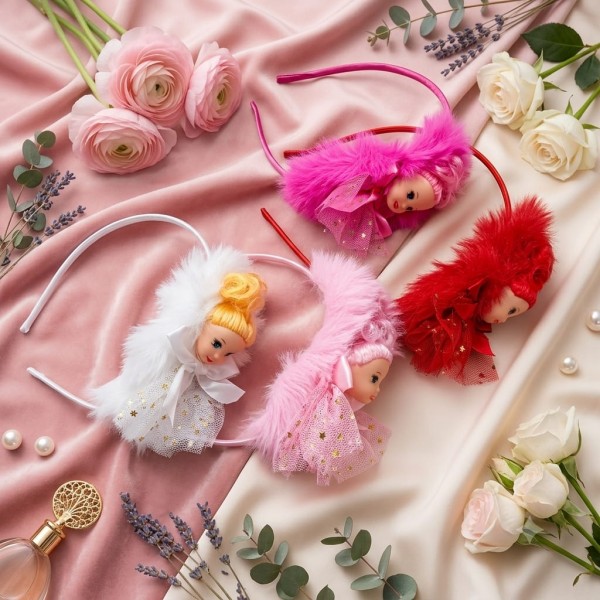 Fashion Alley Doll Design Hair Band For Kids Pack Of 12 Pc