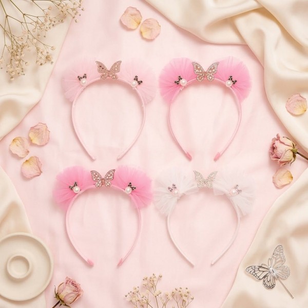 Fashion Alley Pink Hair Band For Kids Pack Of 12 Pc
