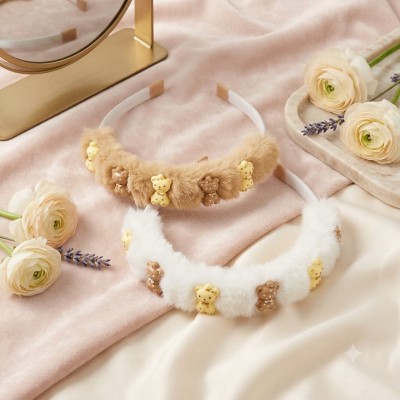 Fashion Alley Fur Hair Band For Kids Pack Of 12 Pc