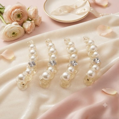 Fashion Alley Pearl Banana Hair Clip  Pack of 12 