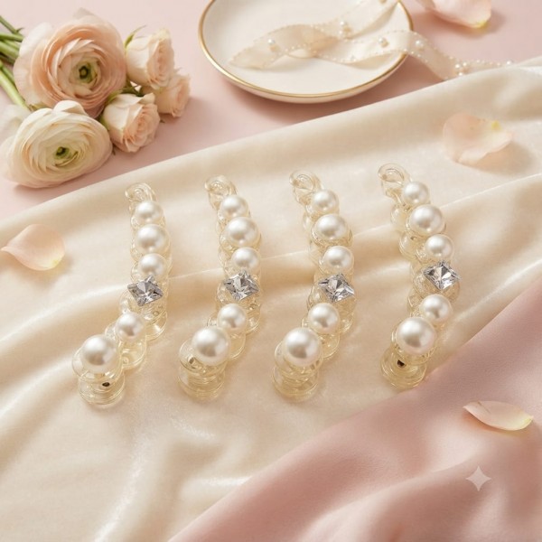 Fashion Alley Pearl Banana Hair Clip  Pack of 12 