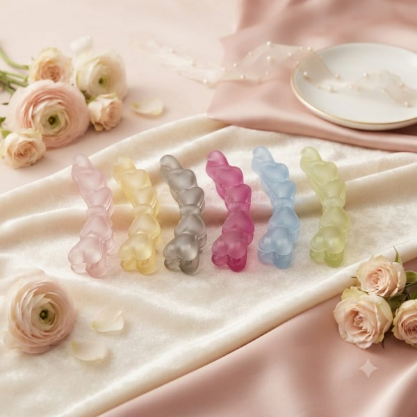 Fashion Alley 8 CM Shine Banana Clip For Women Pack Of 12