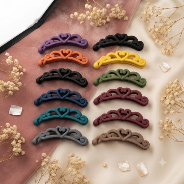 Fashion Alley 10 Cm]Banana Hair Clip For Women  Pack Of 12
