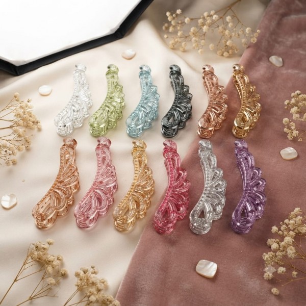 Fashion Alley 8 CM Shine Banana Clip For Women Pack Of 12 Fashion Alley 8 CM Shine Banana Clip For Women Pack Of 12