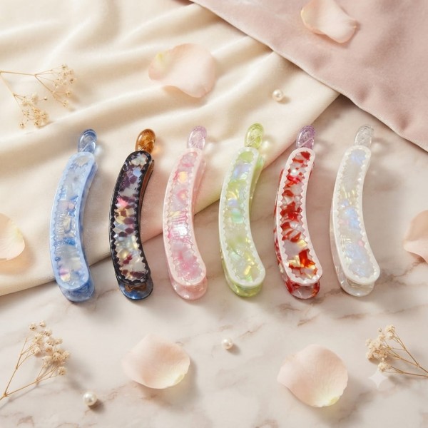 Fashion Alley 11CM Banana Hair Clip For Women Pack of 12 