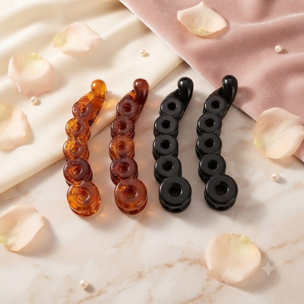 Art Star Shell Black Small Size Banana Hair Clip Pack Of 12 