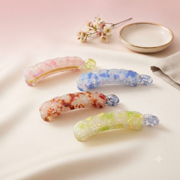Fashion Alley Big Size Banana Hair Clip  Pack of 12 