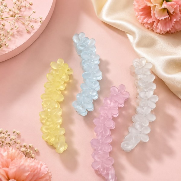 Fashion Alley 8 CM Shine Banana Clip For Women [Pack Of 12]