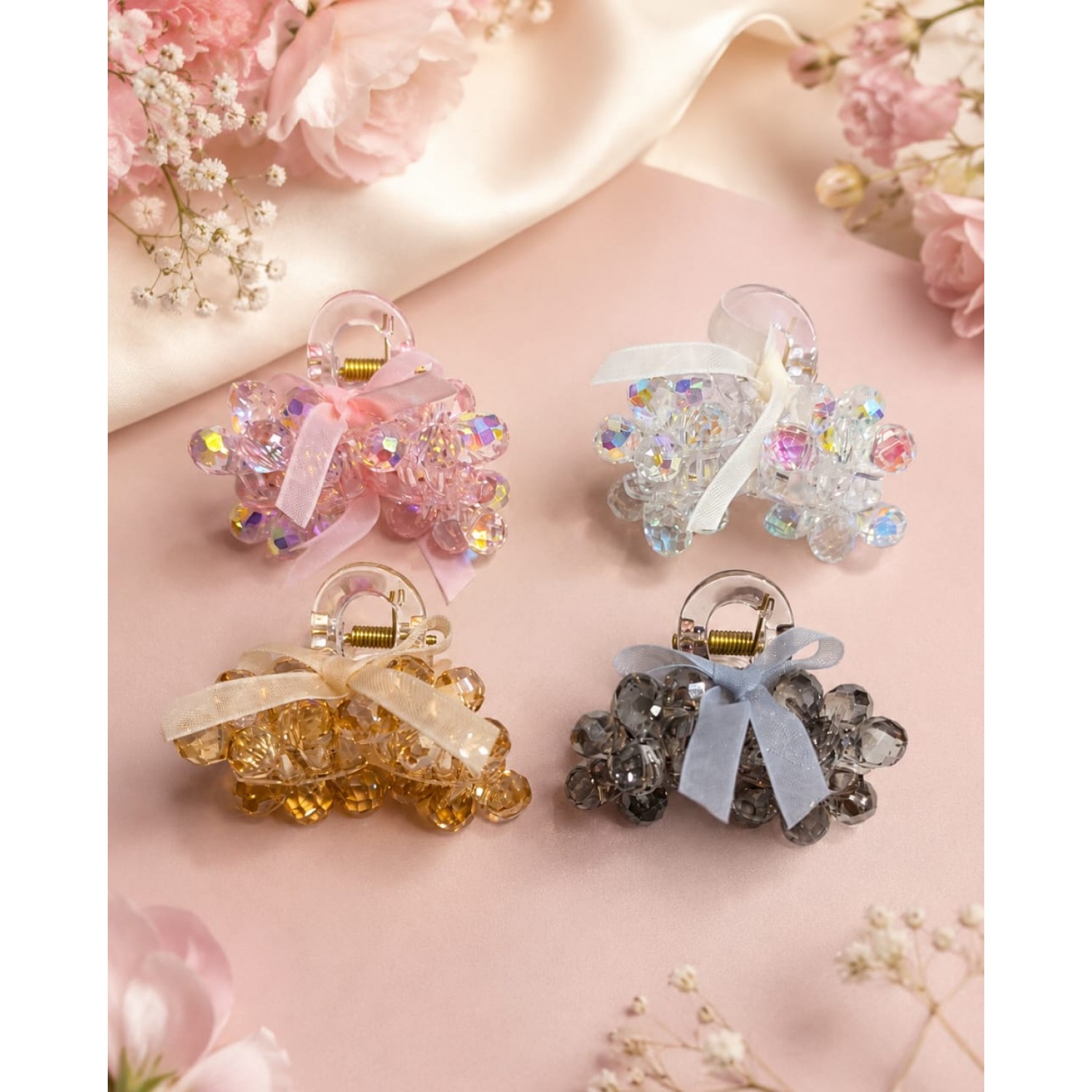 Fashion Alley 4 Cm Crystal Hair Claw For Women Pack Of 12 Pc Fashion Alley 4 Cm Crystal Hair Claw For Women Pack Of 12 Pc