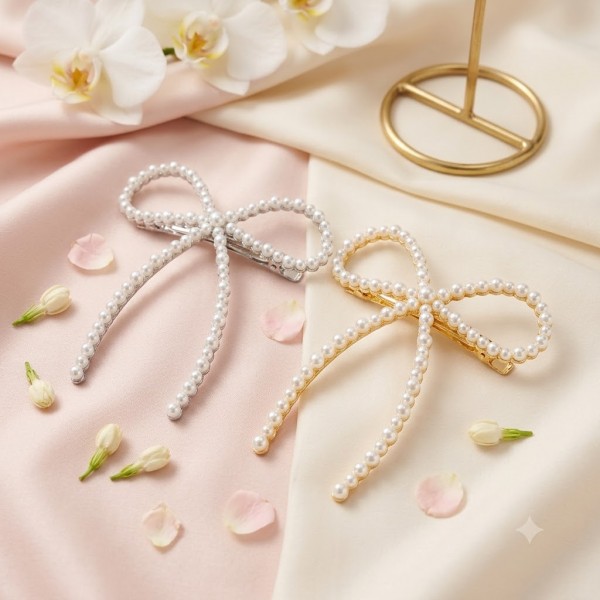 Fashion Alley Metal Bow hair Pin For Women Pack Of 12 Pc