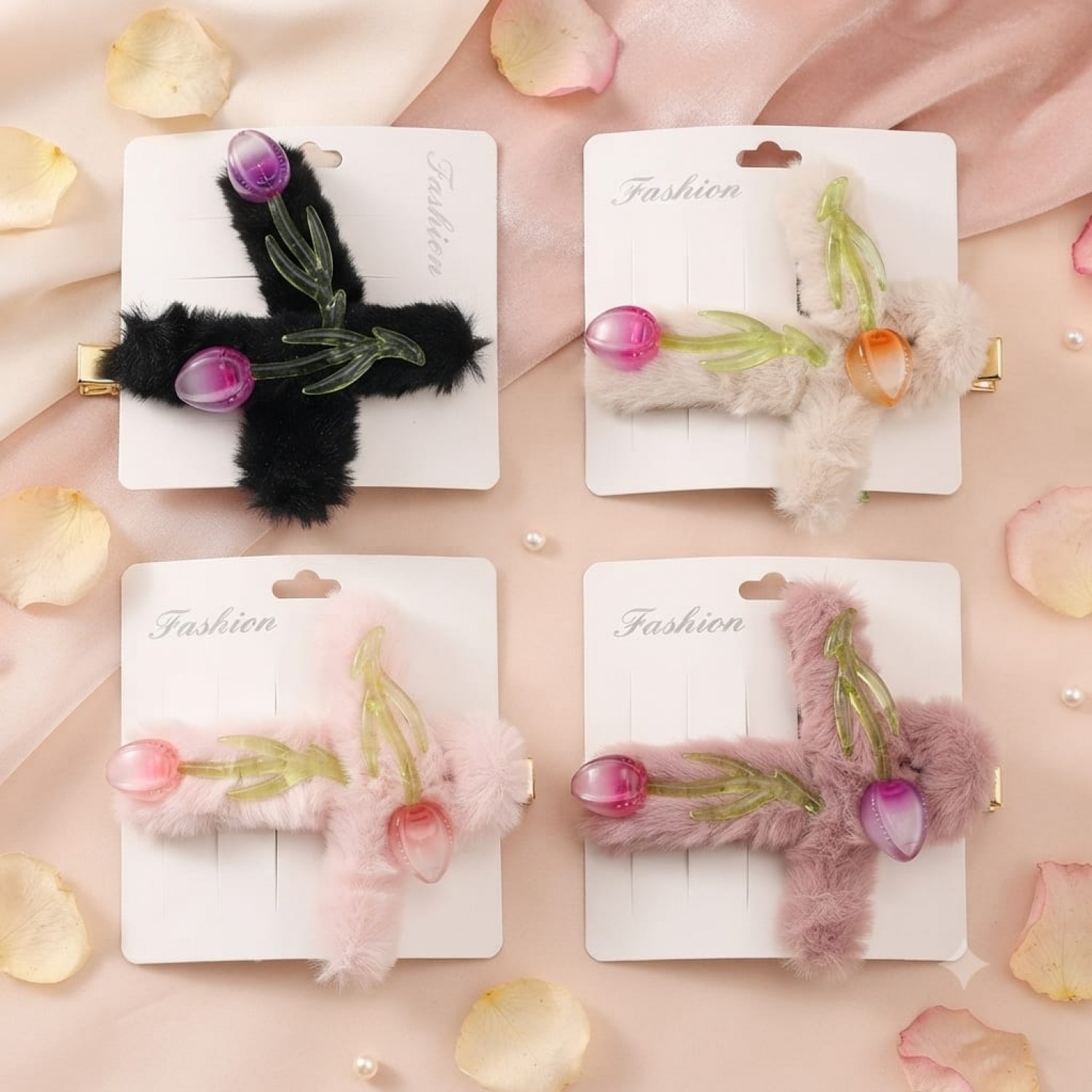 Fashion Alley Hair Claw Fur Design for Women Pack Of 12