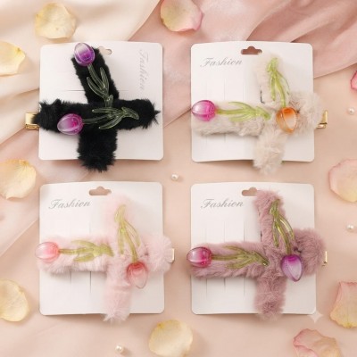 Fashion Alley Hair Claw Fur Design for Women Pack Of 12