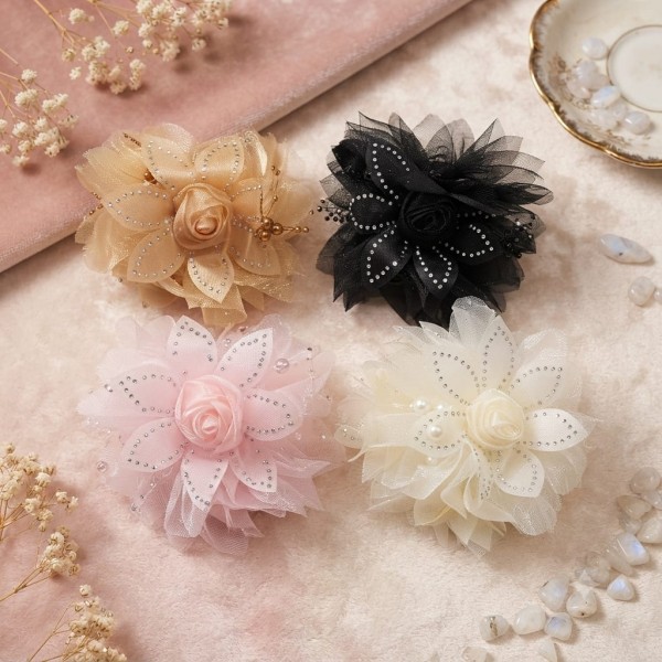Fashion Alley 12Cm Flower design Hair Claw For Women Pack Of 12