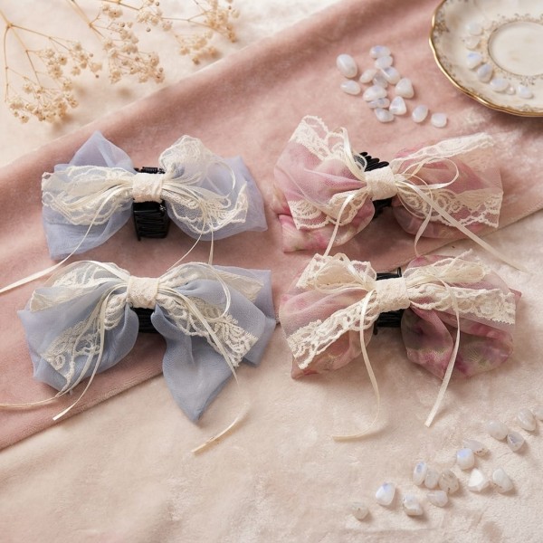 Fashion Alley 4Cm Bow design Hair Claw For Women Pack Of 12