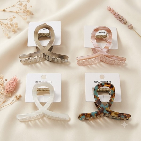 Bofeini 7 Cm Hair Claw For Women Pack Of 12