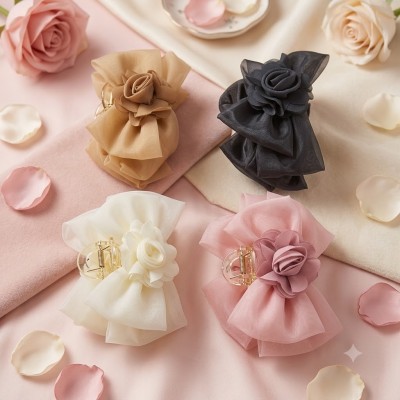 Fashion Alley 12 CM Stone Hair Claw For Women Pack Of 12