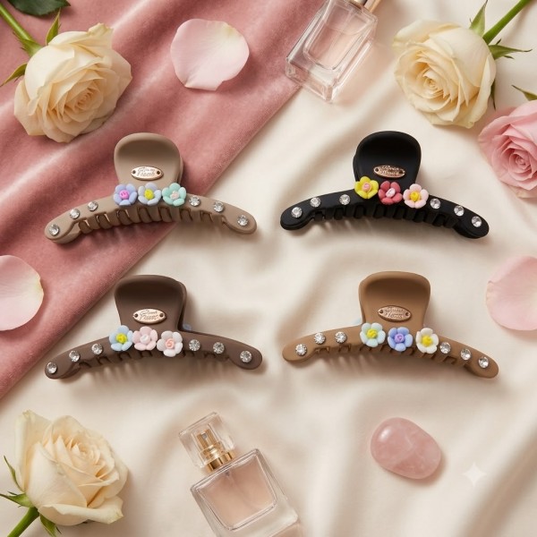 Fashion Alley 7 Cm Matt Hair Claw For Women Pack Of 12 Pc