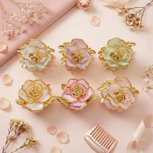 Fashion Alley Flower Hair Claw For Women Pack Of 12 Pc