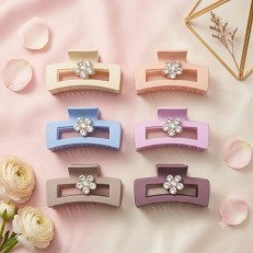 Fashion Alley 8 Cm Matt Hair Claw For Women Pack Of 12