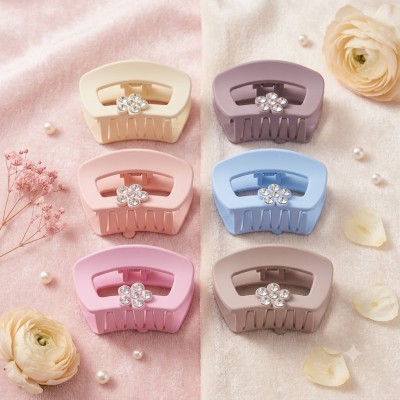 Fashion Alley 8 Cm Matt Hair Claw For Women Pack Of 12
