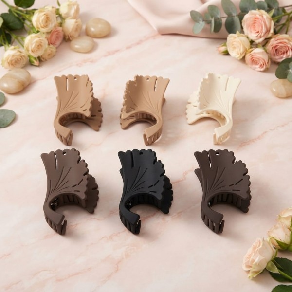 Fashion Alley 8 Cm Matt Hair Claw For Women [Pack Of 12]