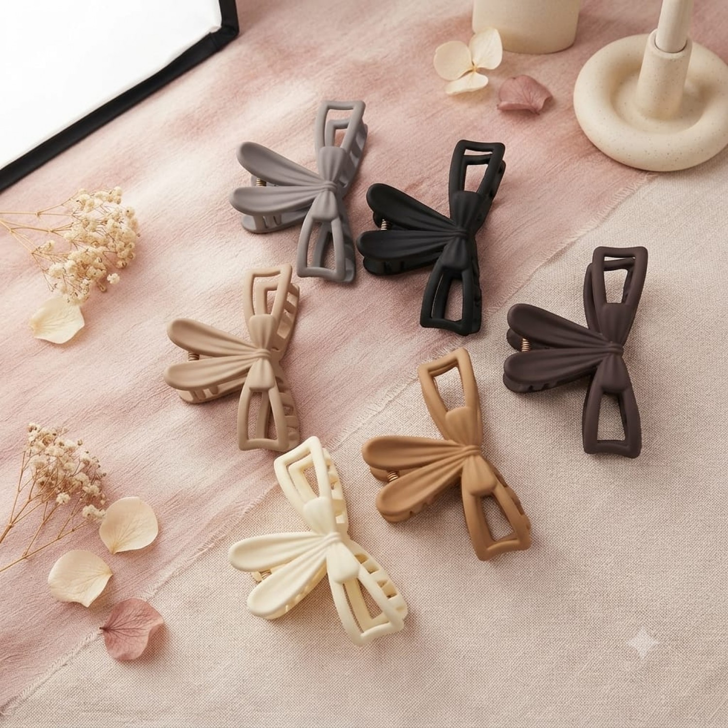 Fashion Alley 8 Cm Matt Hair Claw For Women [Pack Of 12]
