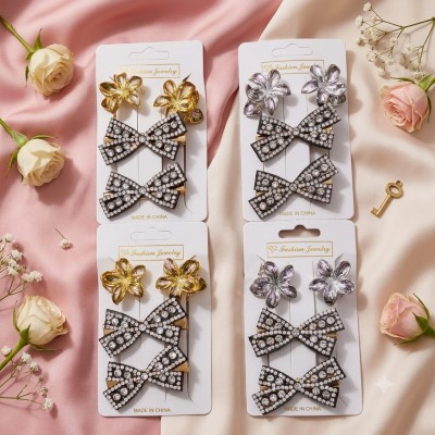 Fashion Alley claw clips and pin Gift Combo for Kids Pack Of 12