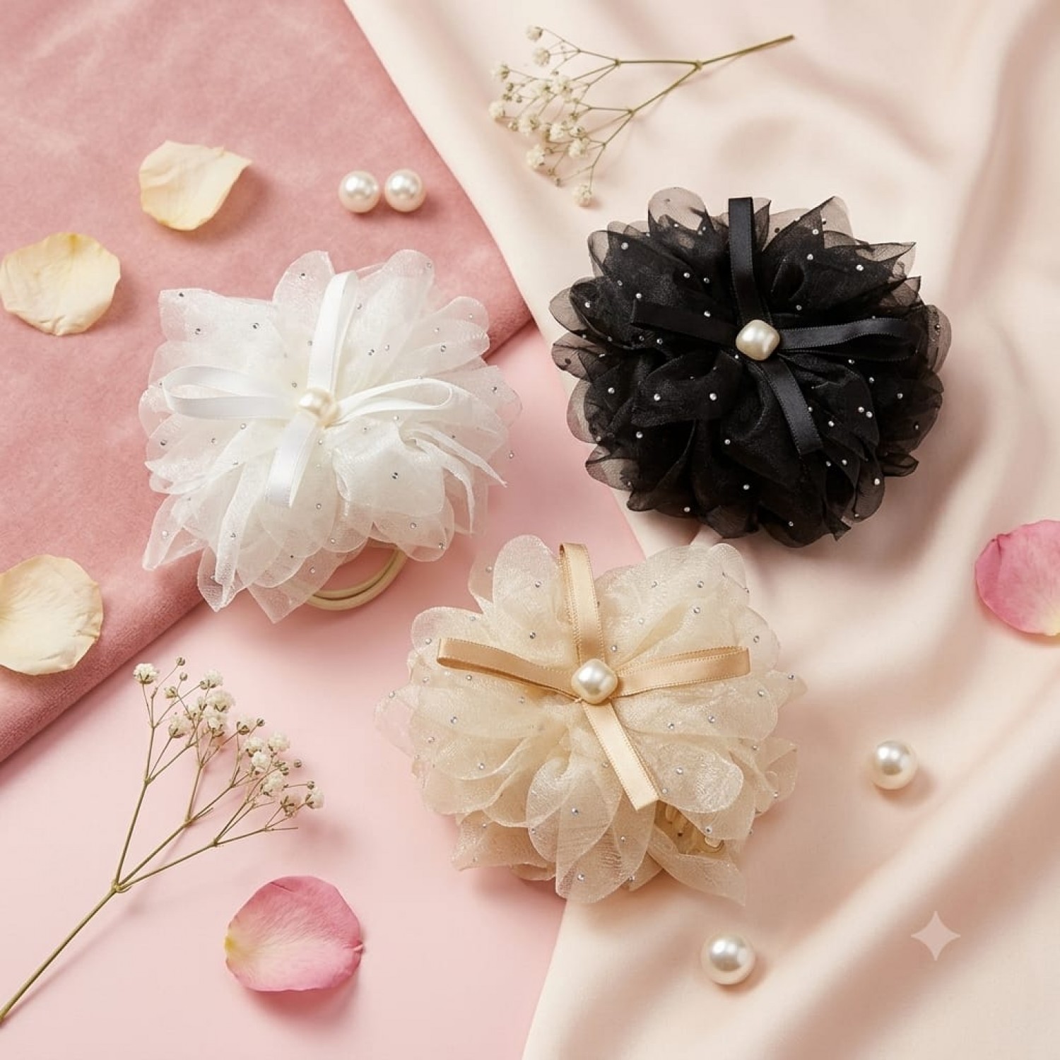 Fashion Alley Flower design Hair Claw for women Pack Of 12