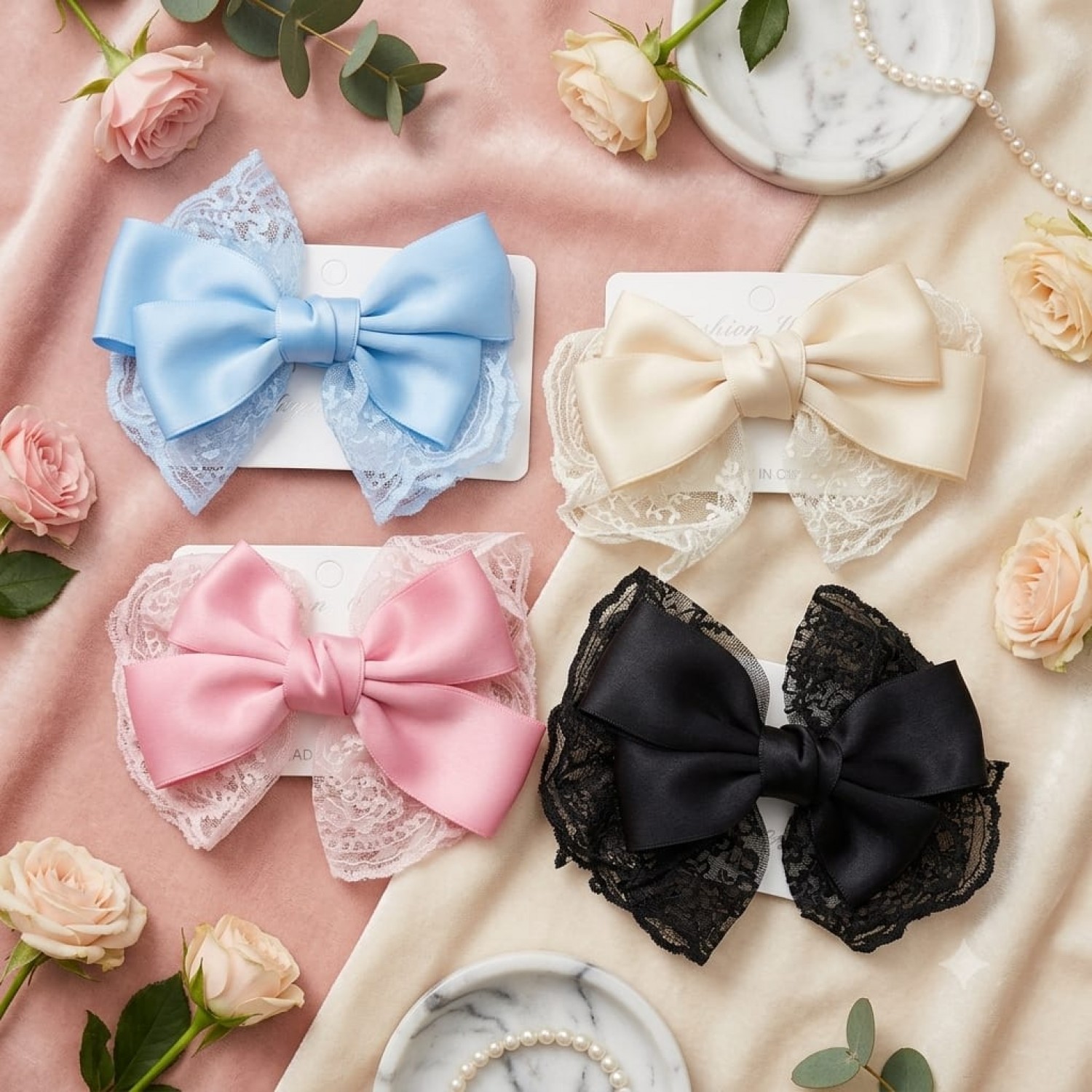 Fashion Alley Bow Design hair Pins for women pack of 12 pc