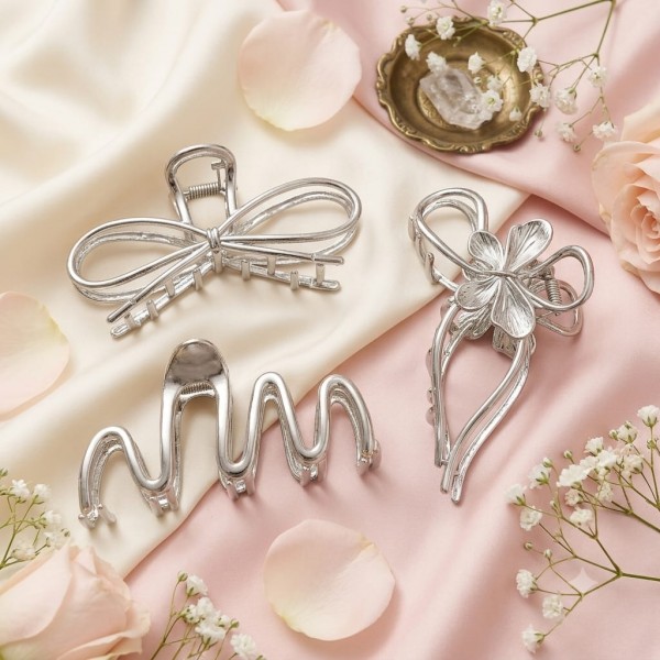 Fashion Alley Metal Hair Claw For Women Pack Of 12