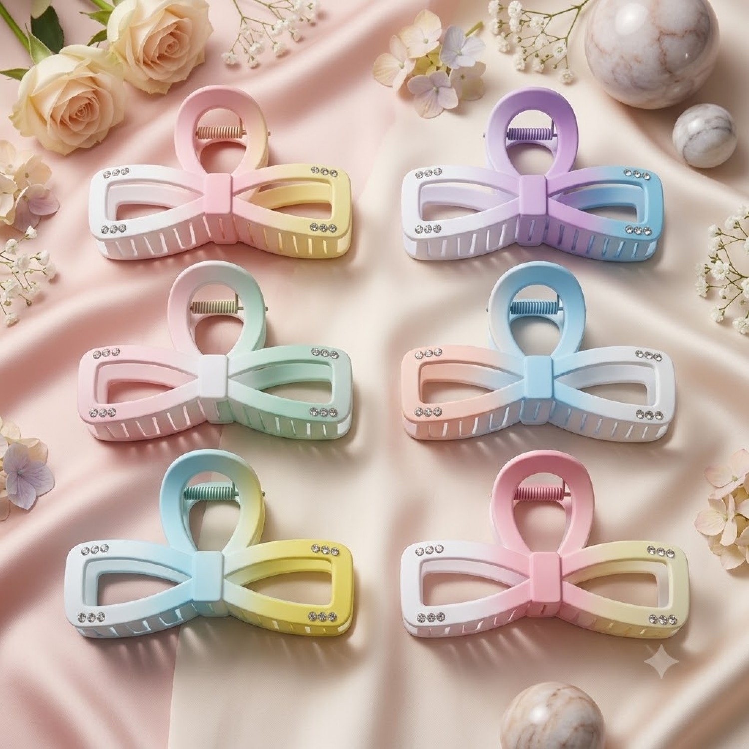 Fashion Alley 11 CM Matt Hair Claw For Women Pack Of 12