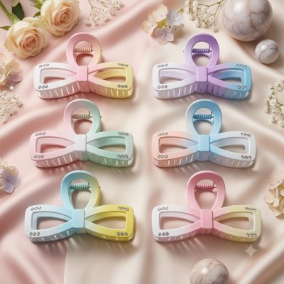 Fashion Alley 11 CM Matt Hair Claw For Women Pack Of 12