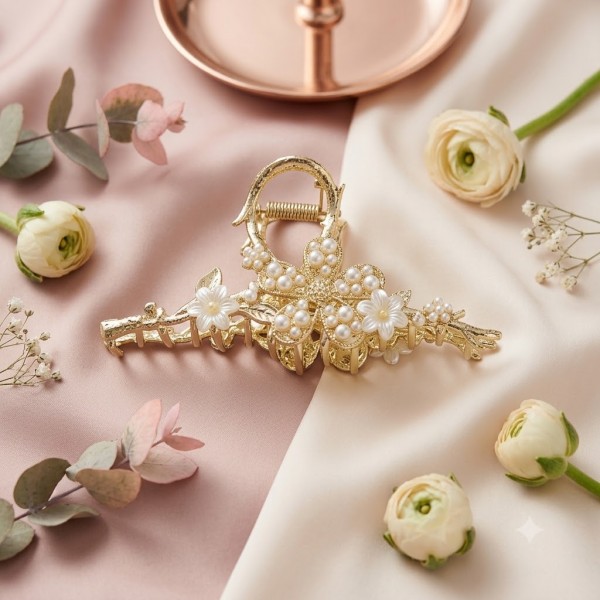 Fashion Alley 11Cm Flower Design Metal Hair Claw Pack Of 12 Fashion Alley 11Cm Flower Design Metal Hair Claw Pack Of 12