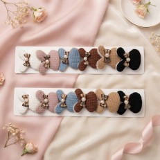 Fashion Alley teddy Design Hair Pin For kids Pack Of 12 Pc