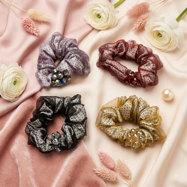 Fashion Alley Hair Scrunchies For Women Pack Of 12