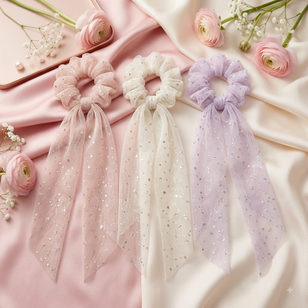 Fashion Alley Hair Scrunchies For Women Pack Of 12