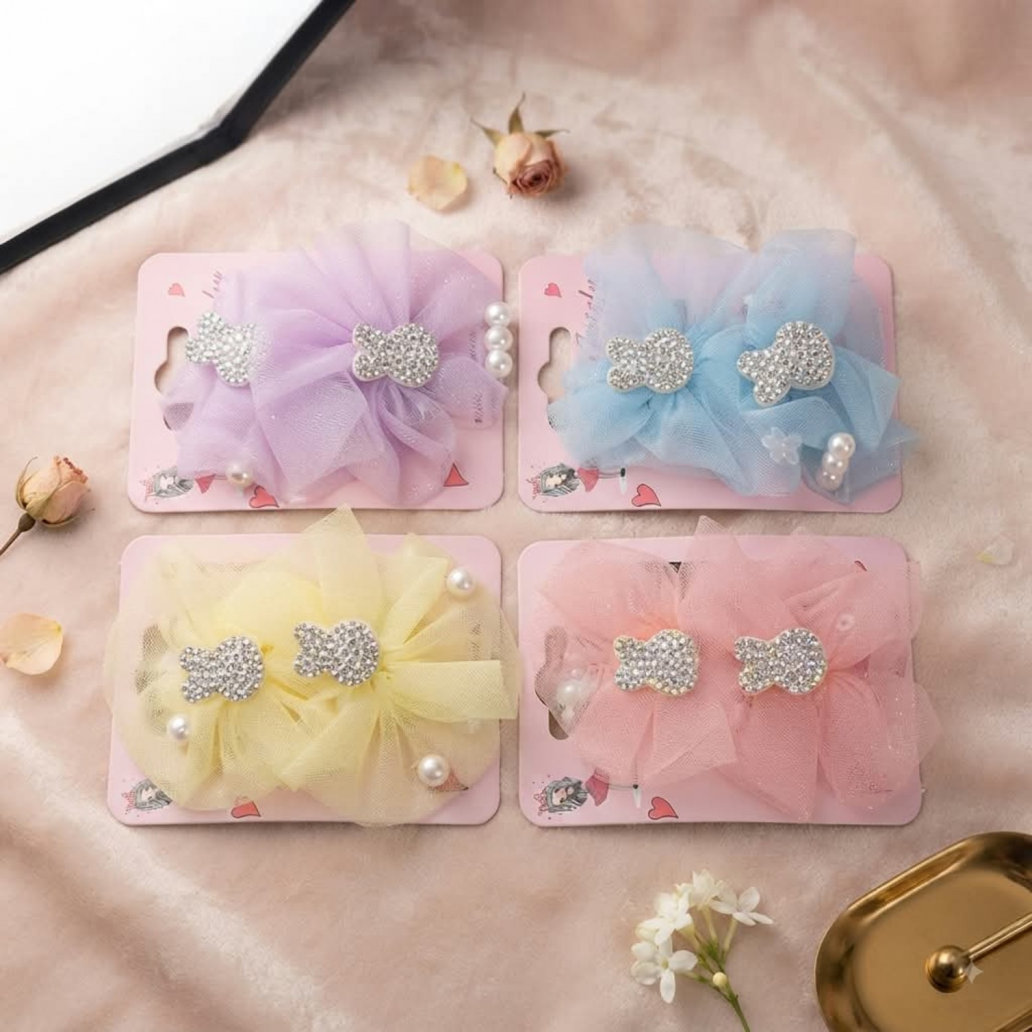 Fashion Alley teddy Design Hair Pin For kids Pack Of 24 Pc