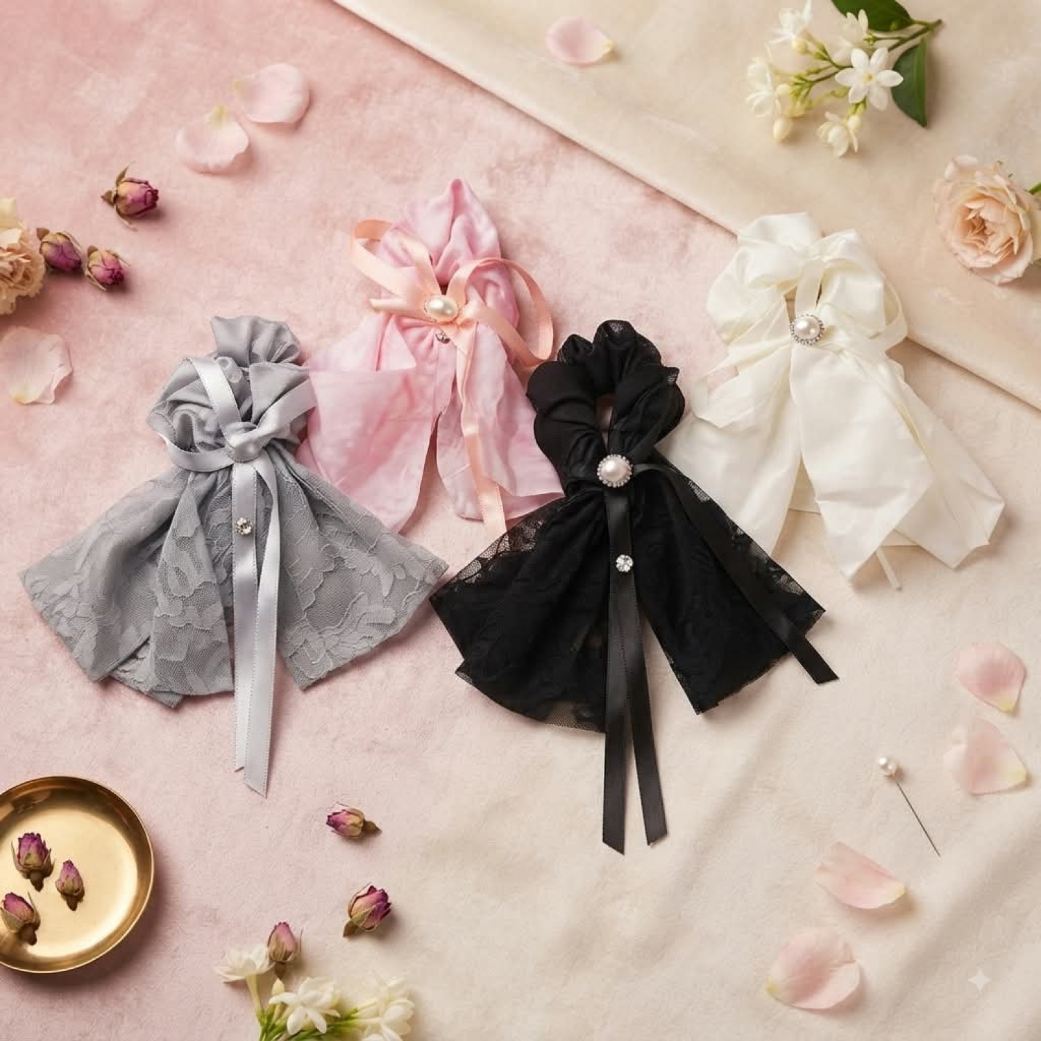 Fashion Alley Hair Scrunchies For Women Pack Of 12