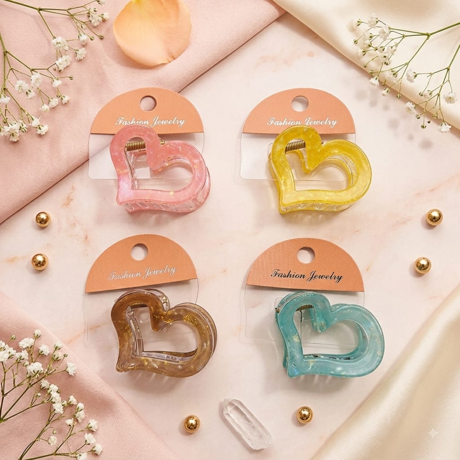 Fashion Alley 8 Cm women Hair Claw Pack Of 12 Pcs