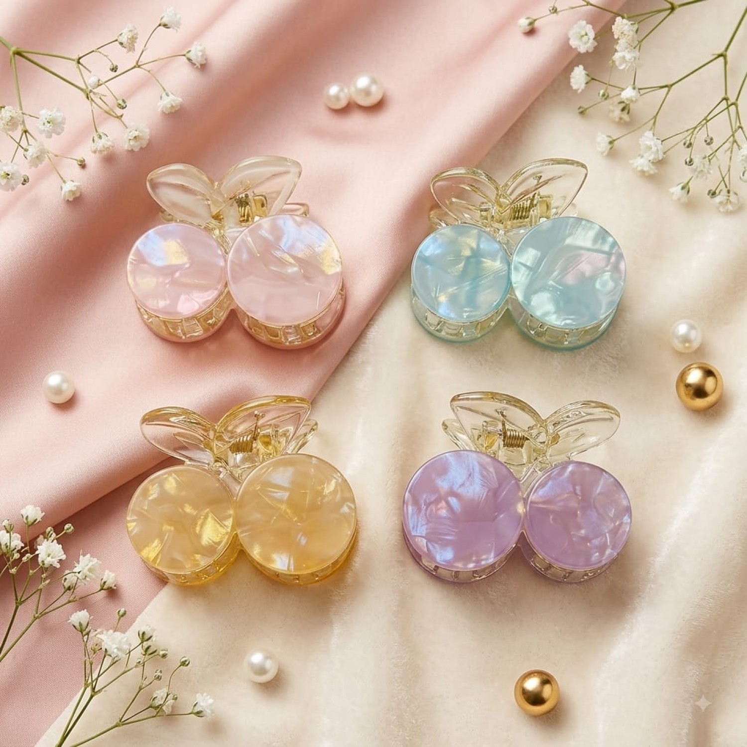 Fashion Alley 5 Cm women Hair Claw Pack Of 12 Pcs