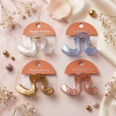 Fashion Alley 8 Cm women Hair Claw Pack Of 12 Pcs