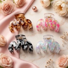 Fashion Alley 5 Cm women Hair Claw Pack Of 12 Pcs