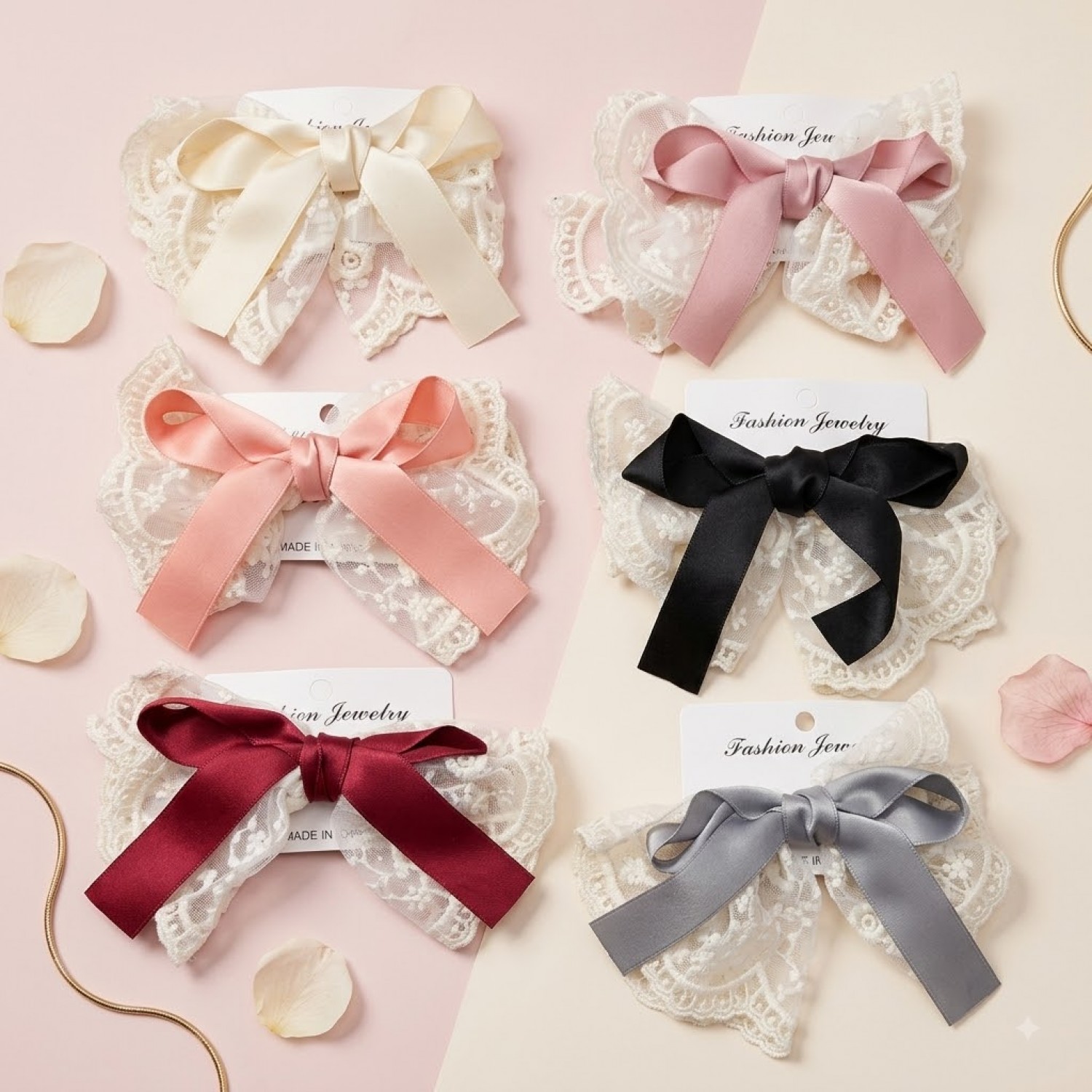 Fashion Alley Bow Hair Pin For Kids Pack Of 12 Pc 