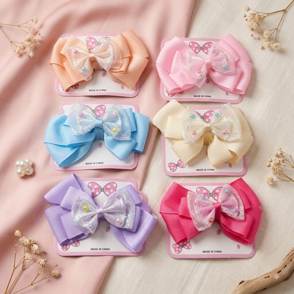 Fashion Alley Bow Hair Pin For Kids Pack Of 12 Pc 