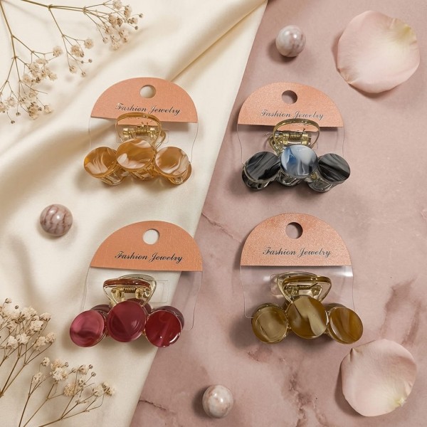 Fashion Alley 6 Cm Mini Kids Hair Claw Pack Of 12 Peace