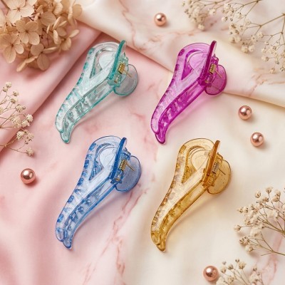 Fashion Alley 9 Cm women Hair Claw Pack Of 12 Peace