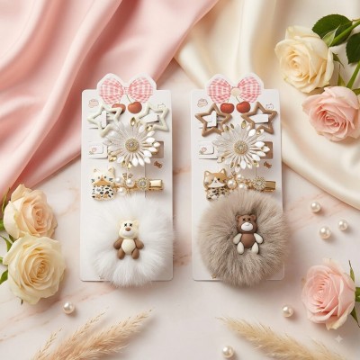 Fashion Alley flower Design Hair Pin For kids  Pack Of 12 Pc
